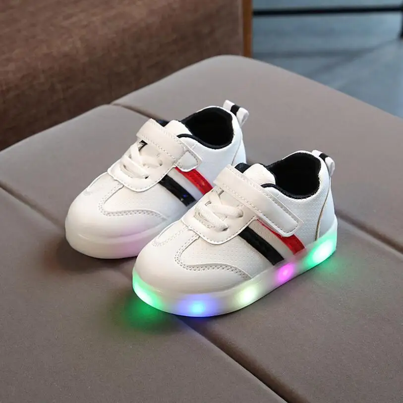 

New 2018 Cool hot sales children sneakers soft glowing kids shoes elegant casual noble baby sports running boys girls shoes