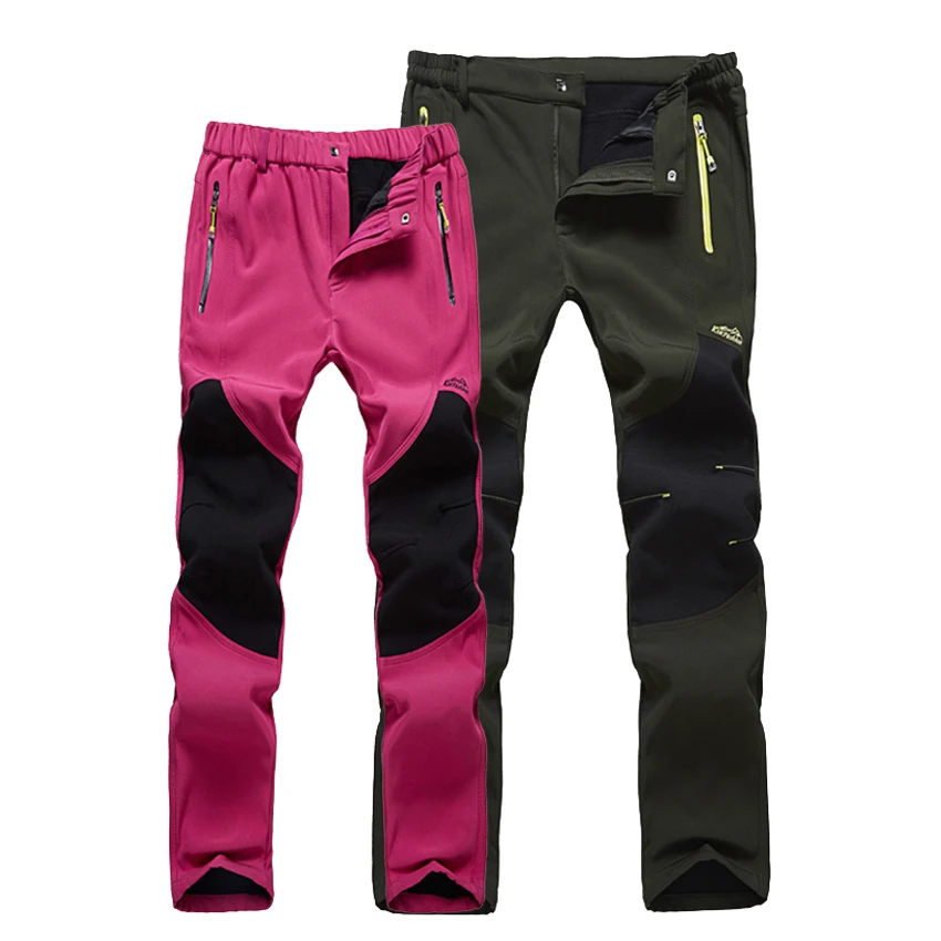 

Mountainskin Men Women's Fleece Hiking Thick Softshell Pants Waterproof Outdoor Sports Climb Camping Trekking Ski Trousers VA552