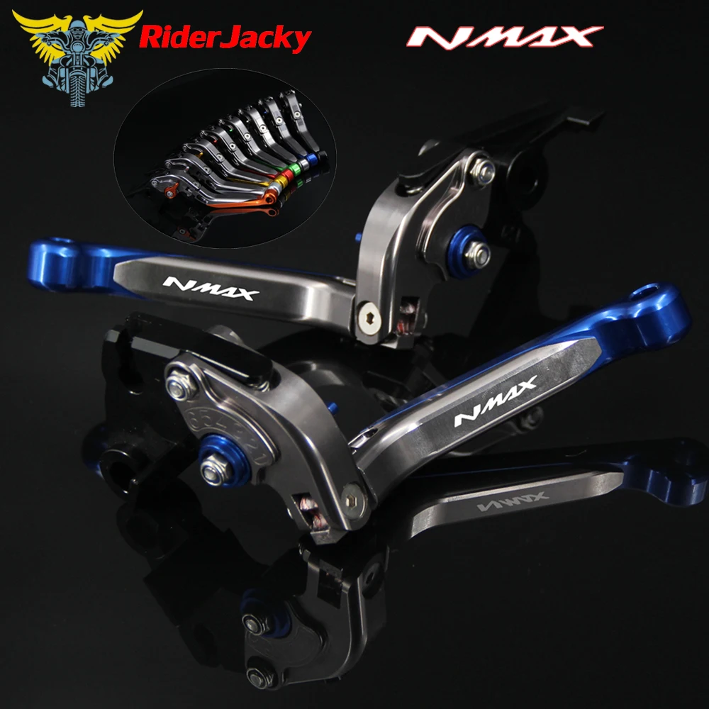 Синий + титановый для Yamaha N MAX NMAX125 NMAX155 2015 2016 2017 CNC регулируемые складные выдвижные