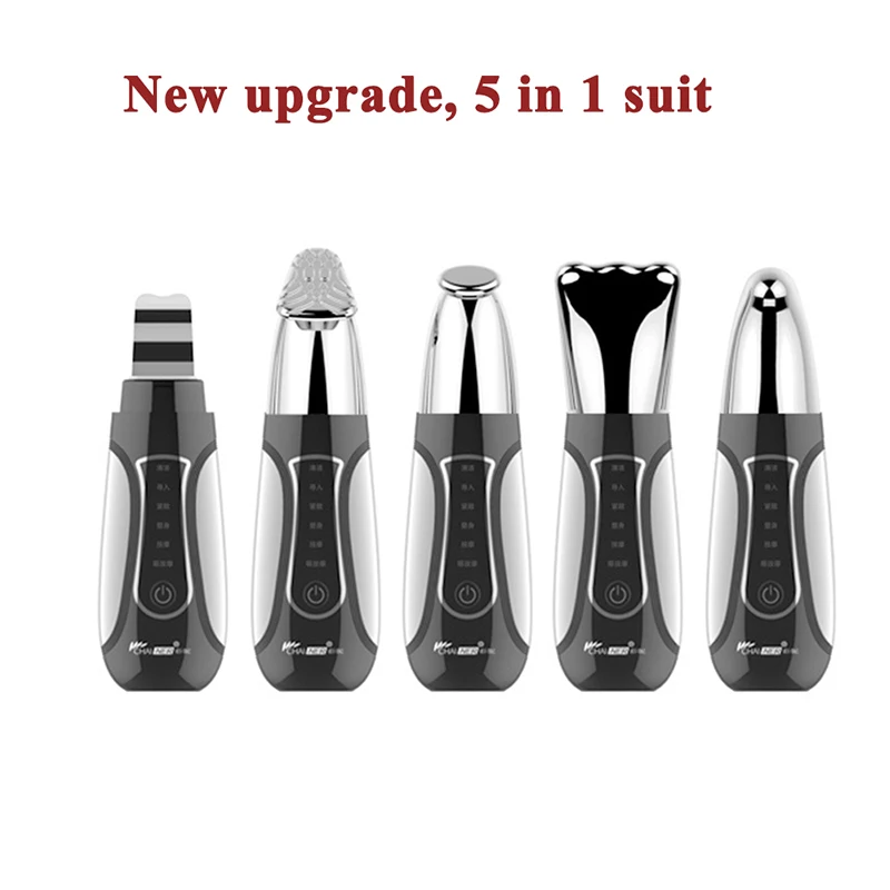  Ultrasonic Ion Skin Scrubber Blackhead Removal Galvanic SPA Micro Current Facial Machine Skin Whiti