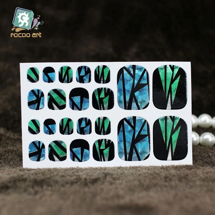 YB Series-10pcs лазерные стеклянные наклейки полностью обертывания самоклеющиеся фольги для ногтей декоративные наклейки 22 полоски для ногтей