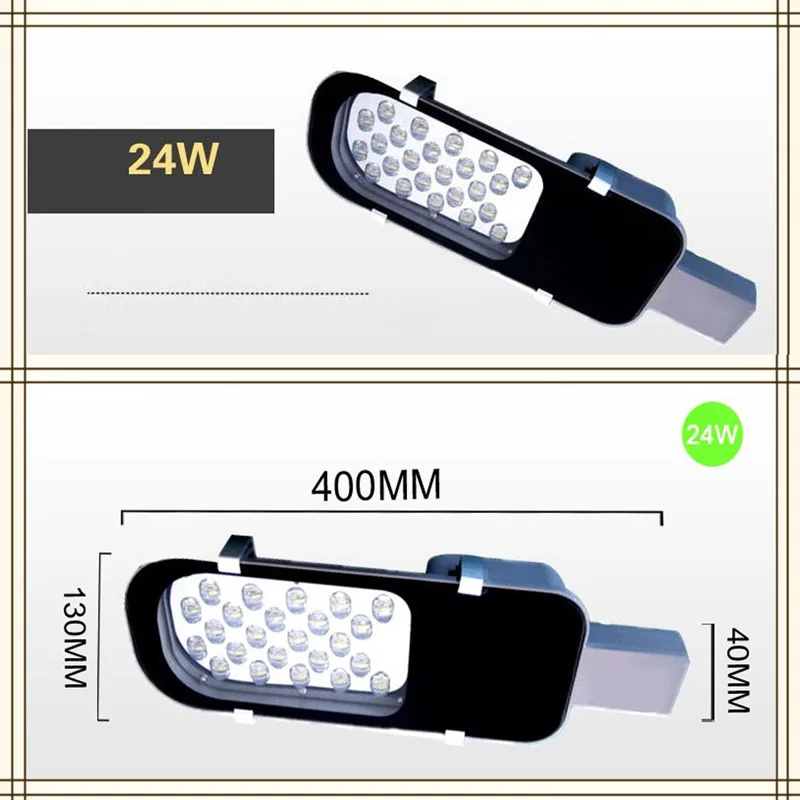 4 шт./лот, высокая яркость светодиодный уличный свет AC85V~ 265V 24 Вт 2650LM патио огни