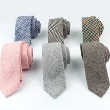 Высокое Качество Шерсть вискоза галстук узкие галстуки сплошной цвет Corbata Тонкий полосатый галстук аксессуары для одежды