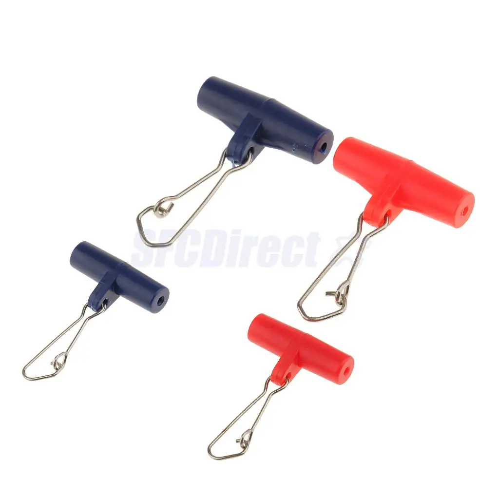 

20Pcs Fishing Sinker Slides with Nice Hooked Snap Connector Zip Slider Swivels for Braid Line S & L