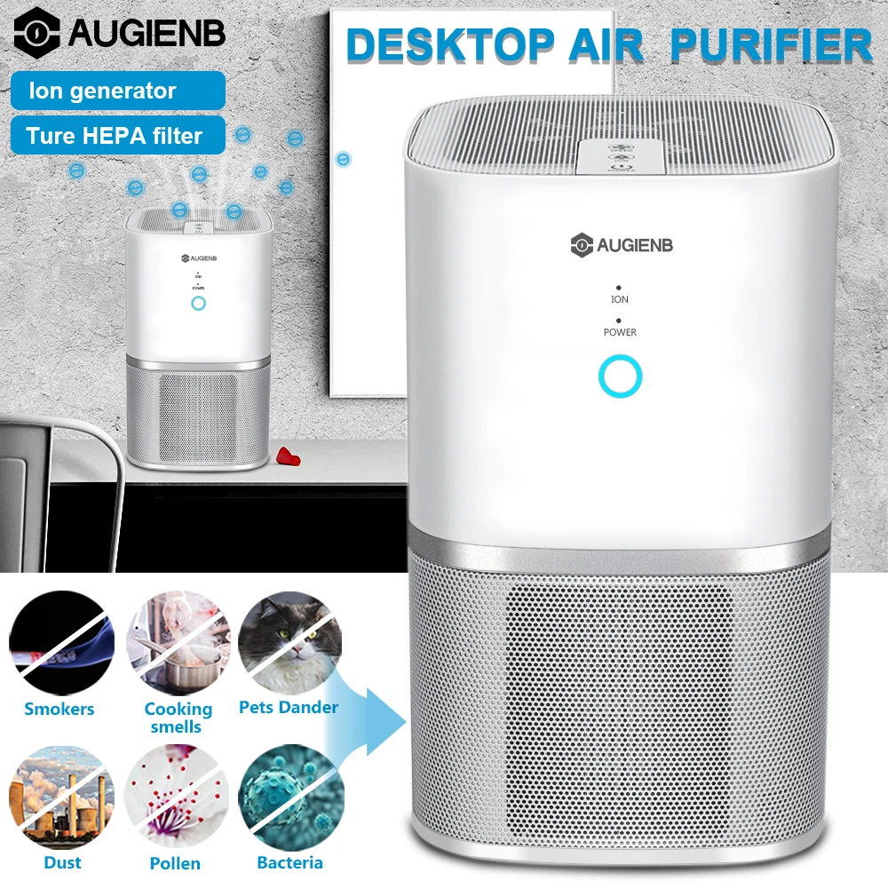 Augienb 3 in 1 Air Purifier With True HEPA Active Carbon Filter Dust
