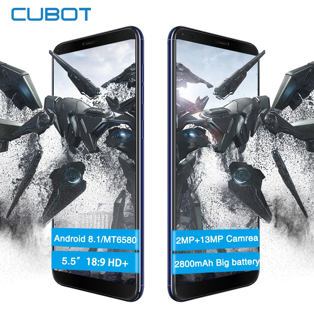 

Cubot R11 5.5 Inch IPS HD+Screen Smartphone MT6580 Quad-Core Rear Dual Camera 2GB+16GB 2800mAh fingerprint Mobile Phone