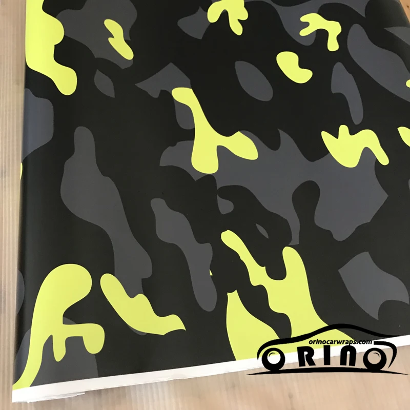 Black Grey Yellow Vinyl Film-5