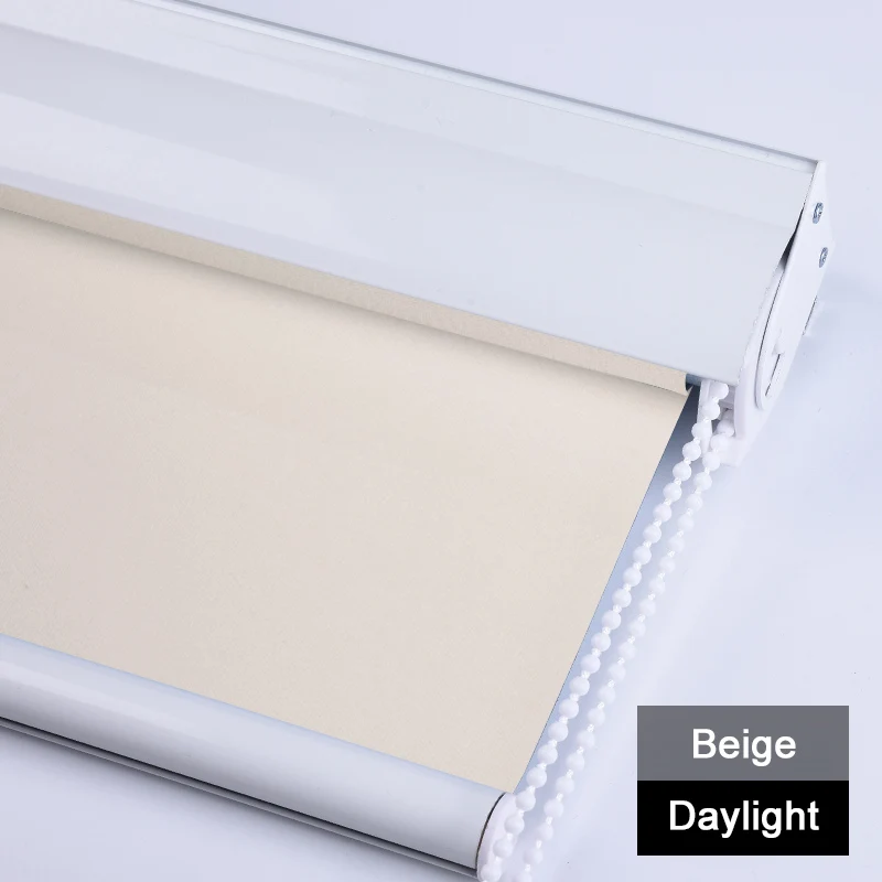 CASAYA сверхпрочные рулонные шторы С Пылезащитным покрытием, легко очищающие оконные шторы, затемненные шторы для офиса, кровати, гостиной, 1 м x 1 м - Цвет: Daylight-Beige