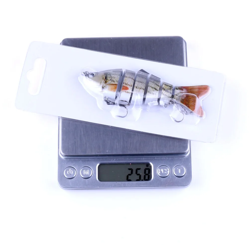 Señuelo de Pesca HENGJIA 10 cm 20g ojos 3D 6 segmentos señuelo duro de Pesca realista Crankbait con 2 cebos de Pesca Cebo Señuelo de Pesca HENGJIA 10 cm 20g ojos 3D 6 segmentos señuelo duro de Pesca realista Crankbait con 2 cebos de Pesca Cebo