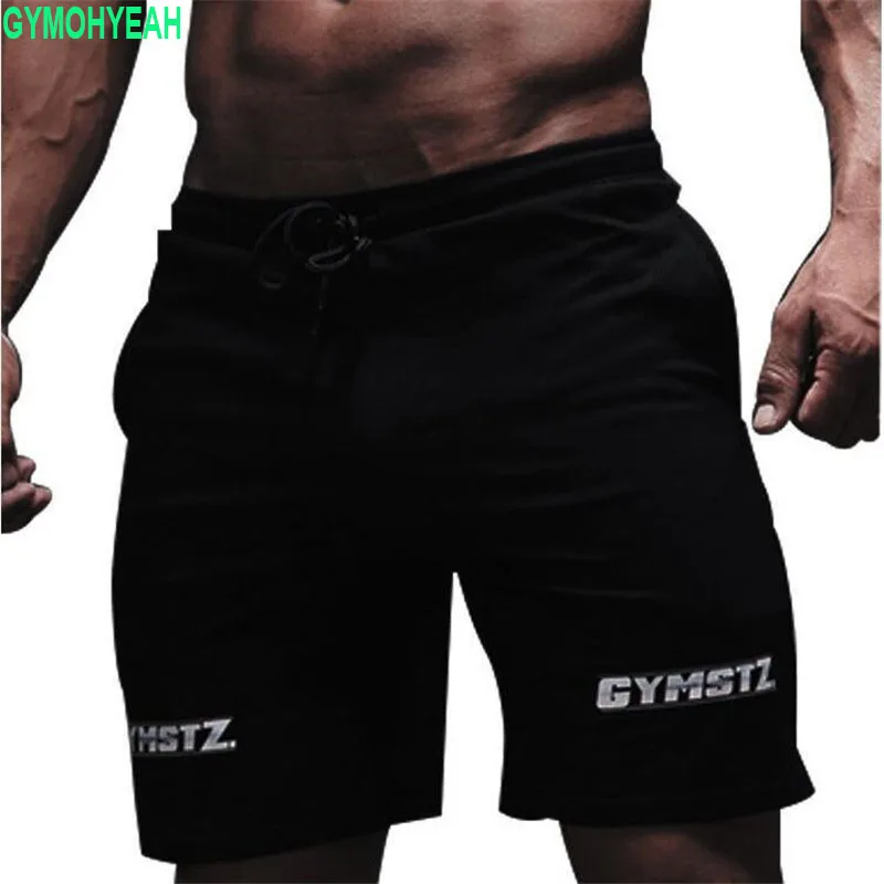 GYMOHYEAH, новые мужские пляжные шорты для бега, спортивные штаны, модные трендовые короткие штаны, Мужская одежда, шорты для фитнеса бодибилдинга, мужские