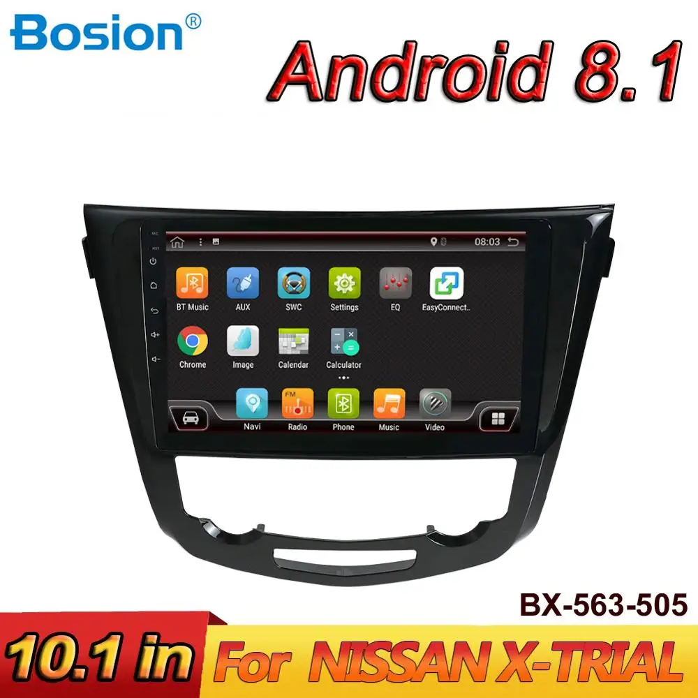Best Bosion 10.1 Inch Android 8.1 Car Multimedia Player GPS NAVIGATION Head Unit DAB For NISSAN X-TRIAL 2014-2018 Rear View Camera 0