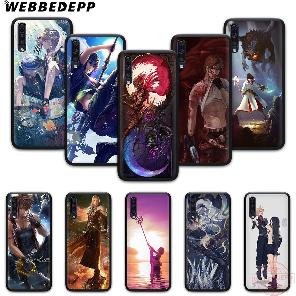 WEBBEDEPP Final fantasy мягкий чехол для телефона с изображением цветов Samsung A10S A6 7 8 9 A10 20 A40 A50