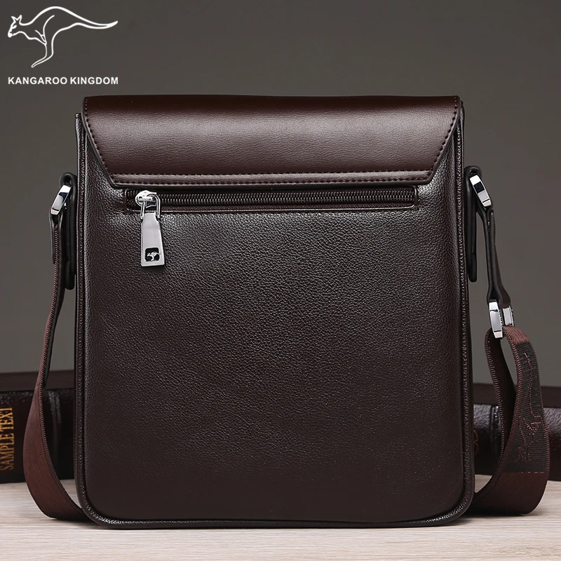  Kangaroo Kingdom Luxury Brand Men Bag Split Leather Business Casual Male Crossbody Shoulder Messeng - 32798399178
