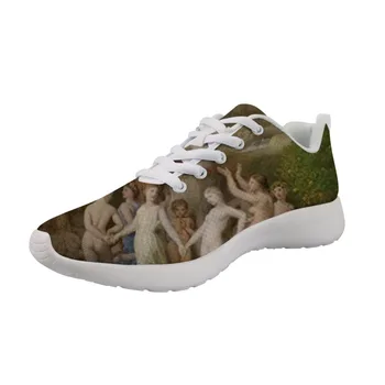 

2019 New Trend Customizable Men Casual Breathable Sneakers Spring Painting Art Print White bottom Male Light Weight Shoes Ingres