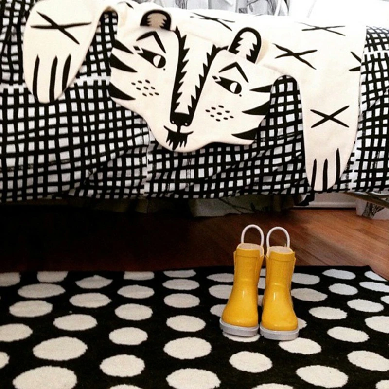 

New Family Heirloom tiger Soft Cotton Baby Carpet Kids Girl Activity Gym Playmat Accessories Room Foam Mat Rug Blanket