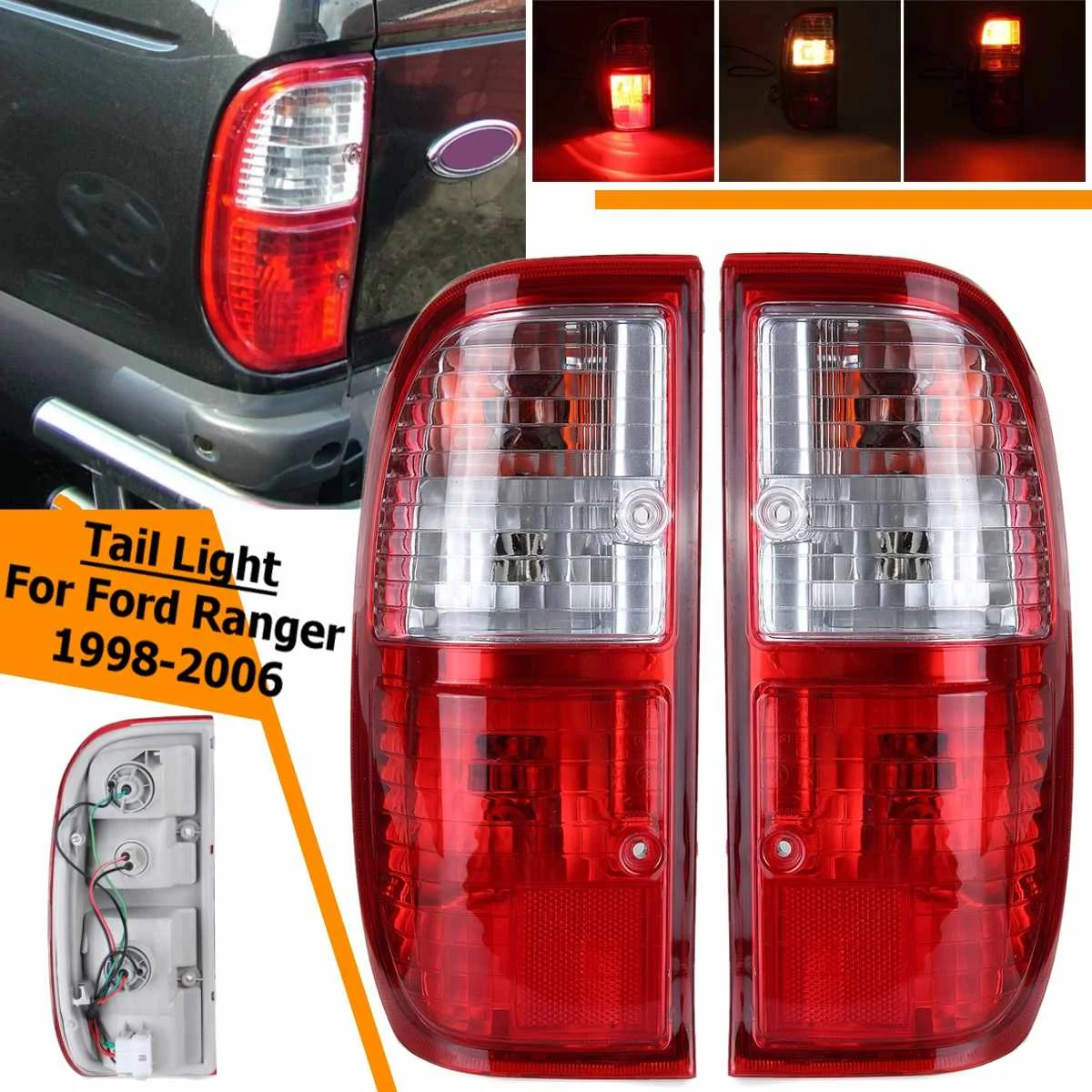 

Led Tail Light For Ford Ranger 1998 1999 2000 2001 2002 2003 2004 2005 2006 Taillight Rear Reverse Brake Fog Lamp Accessories