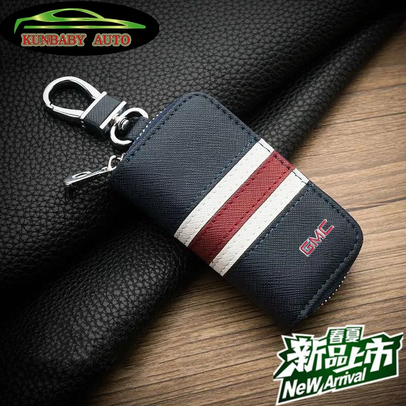 KUNBABY Genuine Leather Bag Car Key Case Cover Wallets Fashion Women Housekeeper Holders Carteira For GMC