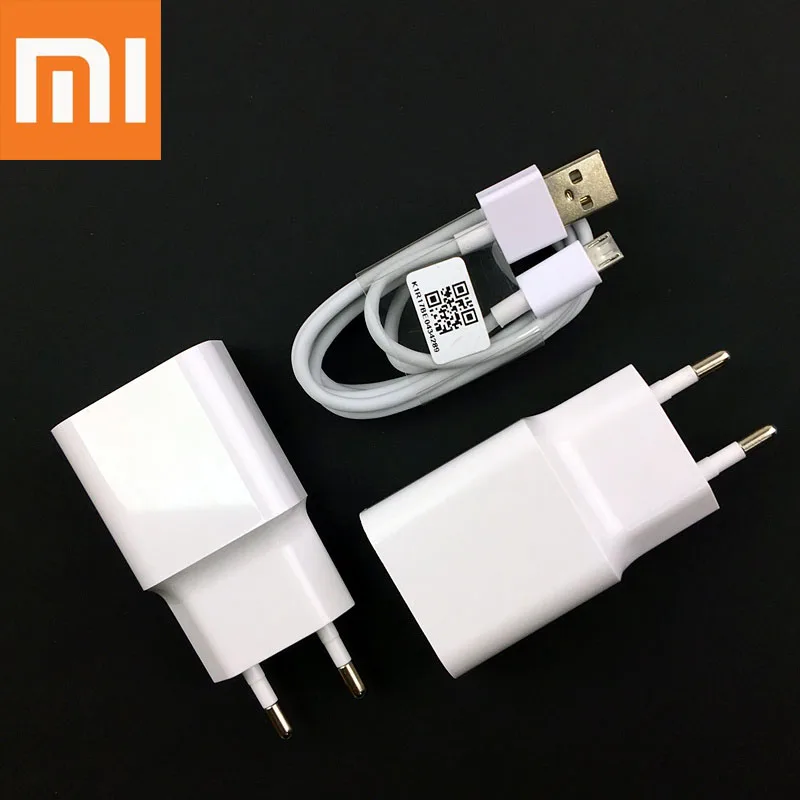 

Original Xiaomi Mi A2 Lite Charger 5V/2A EU Wall Power Adapter Micro Usb Cable For Note 5 Pro 3 6 4x S2 4 Redmi 6 5 6a 5a 4a