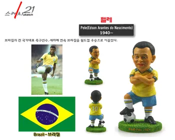 

Hand-made Resin Crafts World Celebrities Brazil Football King Pele 2019 New Arrival Home Office Decoration Collection