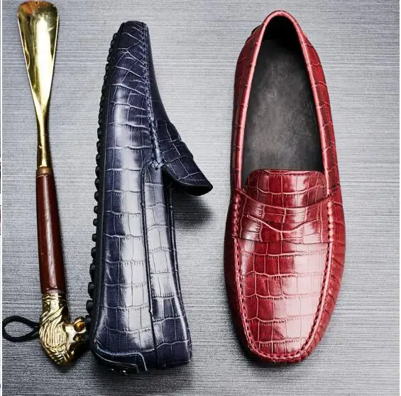 Горох обувь Для мужчин удобные Обувь для отдыха на плоской подошве без шнуровки повседневная обувь