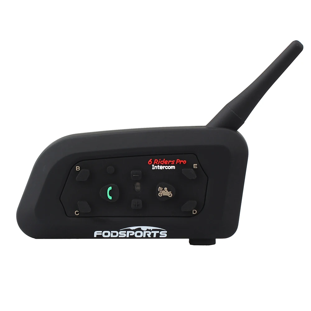 Fodsports V6 Pro Интерком мотоциклетный шлем гарнитура BT Interphone 1200M беспроводной Bluetooth Intercomunicador Moto