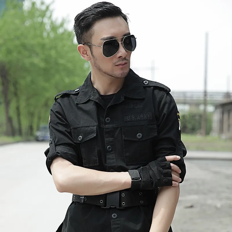 Военная Униформа тактическая армейская воздушно-десантная Военная хлопковая черная тактическая Униформа Мужская Боевая куртка+ брюки-карго для женщин