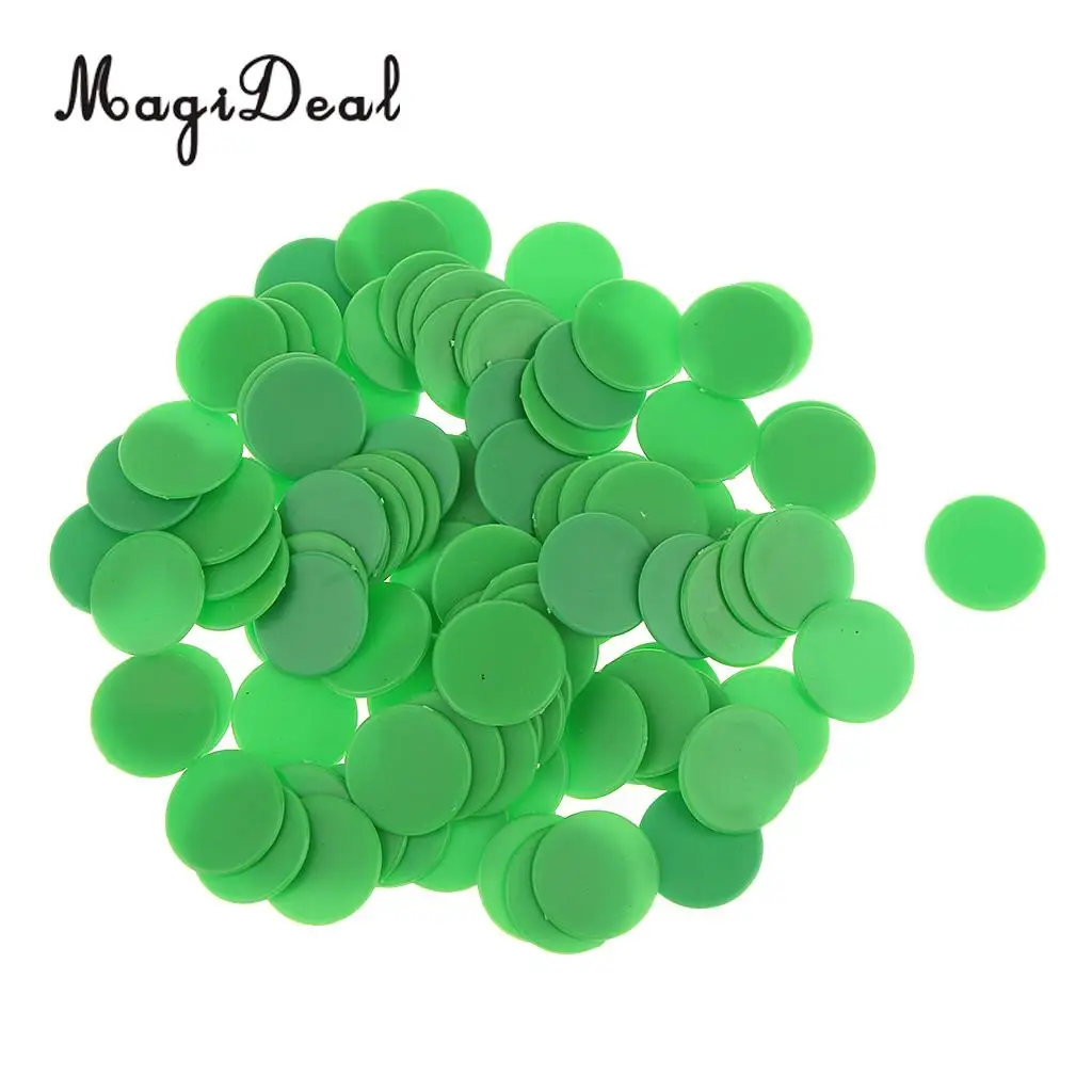 MagiDeal 100 Opaque Plastic Board Game Counters Tiddly winks Numeracy Teaching for Pub Club Party Supplies Birthday Gift