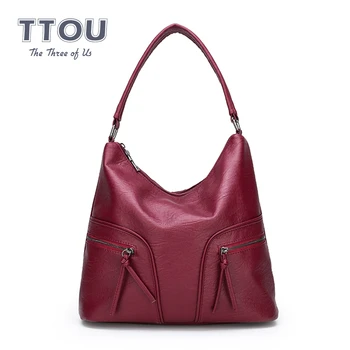 

TTOU Fashion Women Shoulder Bag Quality Leather Female Handbags Large Capacity Tote Bag Casual Ladies' Travel Messenger Bag