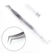 VETUS 6A-SA Пинцет для наращивания ресниц из нержавеющей стали прецизионный Пинцет для объемных ресниц плоскогубцы инструмент для макияжа пинцет