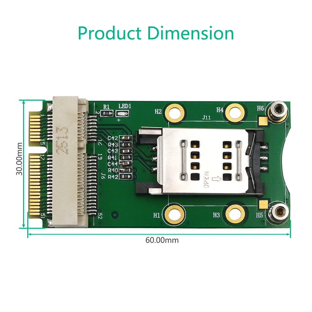 Mini Adaptador Pci-e com Slot de Cartão Sim para 3g 4g Segunda Guerra Mundial Cartão Gps Adaptador Mini Pci-e Cartões para acréscimos - Imagem 4