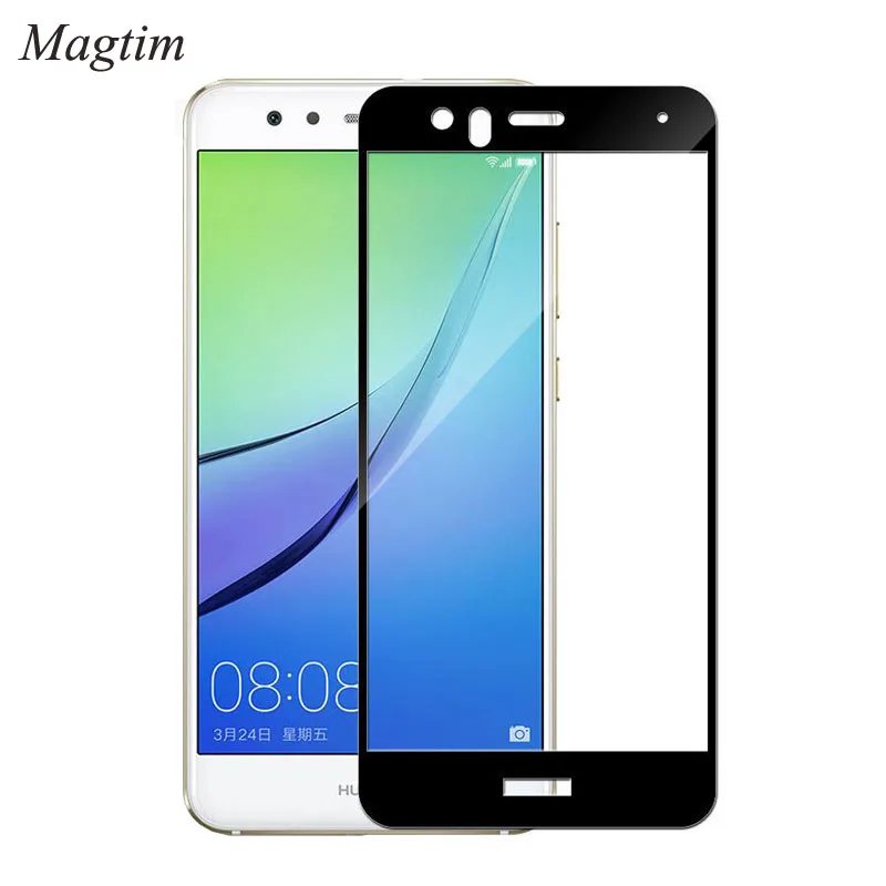

Magtim Full Cover Tempered Glass Screen Protetor For Huawei P10 Lite Protective Film 9H Hardness Explosion Proof Front Film