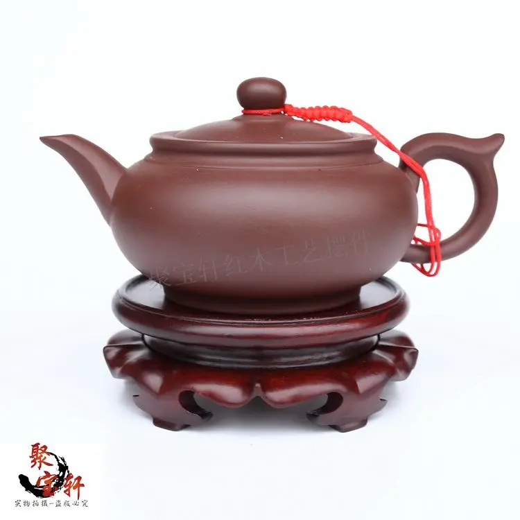 

White rosewood carving furnishing articles wooden jade vases, flower POTS are recommended Buddha circular mahogany paint base