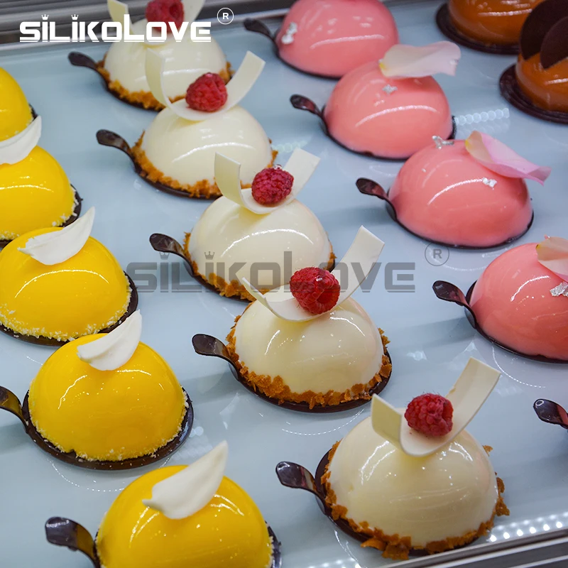 SILIKOLOVE 6 полости силиконовая форма полукруглый мусс форма для выпечки тортов печь безопасное изготовление формы для тортов шоколадное пирожное инструменты формы для выпечки