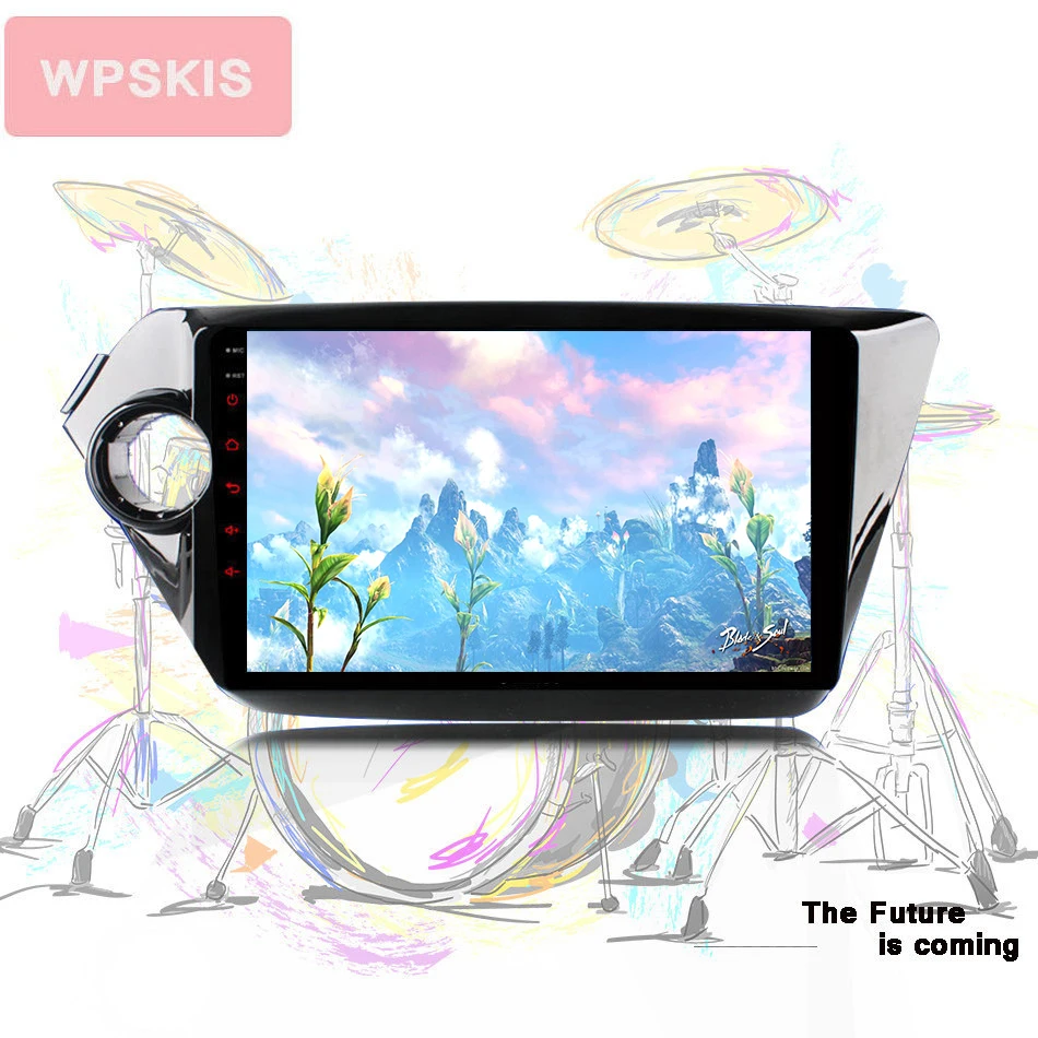 Perfect Android 9.0 Car Radio 2 din Car dvd gps 9" For Kia K2 Rio 2012 2013 2015 2016 Radio tape recorder Navigation multimedia stereo 1