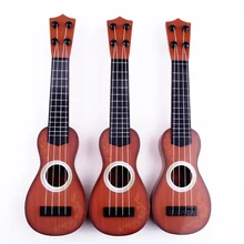 Пластиковая Гавайская гитара для начинающих, подарок для детей, гавайский инструмент, струнная гитара 35 см* 9 см* 3 см, случайный цвет