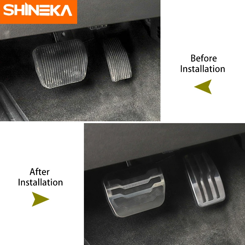 Педали SHINEKA для Ford F150 2009 2014 алюминиевые Нескользящие Топливные педали тормоза