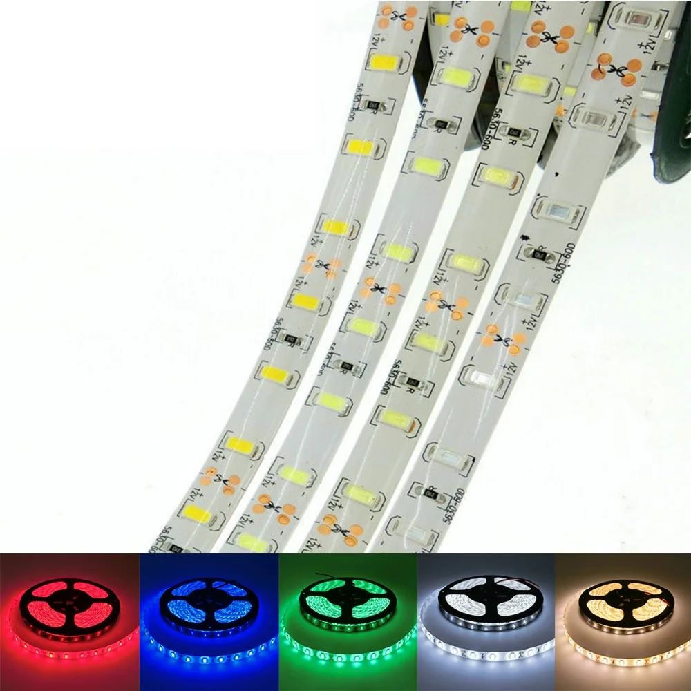 

RAYWAY LED String 5630/5730 12V 60LEDs/m 5m/lot Flexible LED Light RGB Waterproof TV Desktop Screen Background Bias lighting
