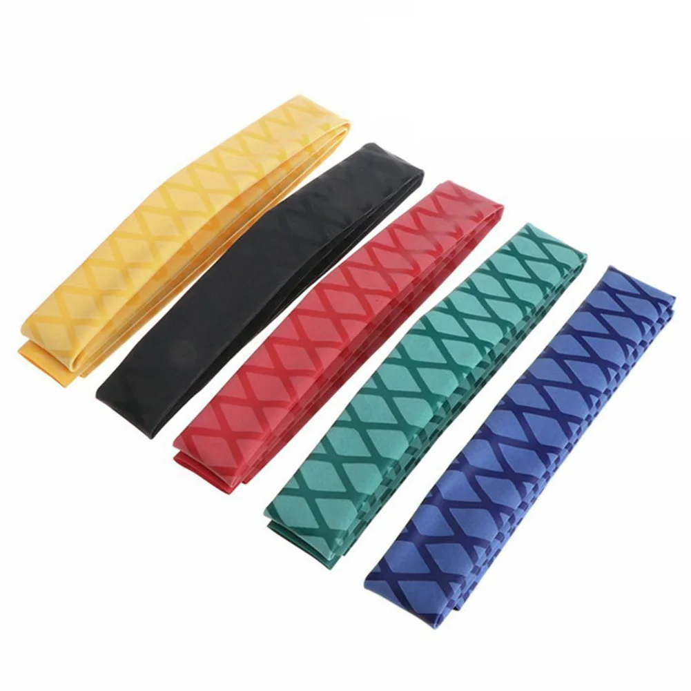 

Absorb Sweat Handle Sleeve Heat Shrink Non Slip Accessories Rhombus Pattern Racket Durable Fishing Rod Use Protect Cover
