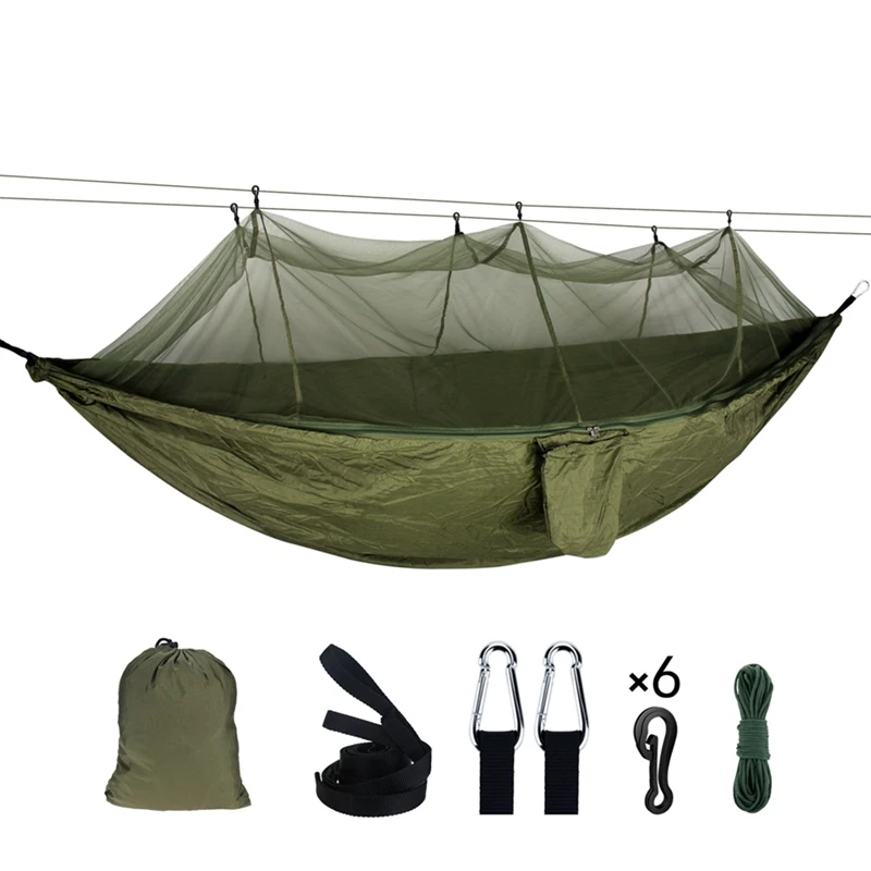 Открытый портативный гамак с москитной сеткой парашют тканевая палатка альпинизмом путешествия Кемпинг выживания Охота Спящая кровать