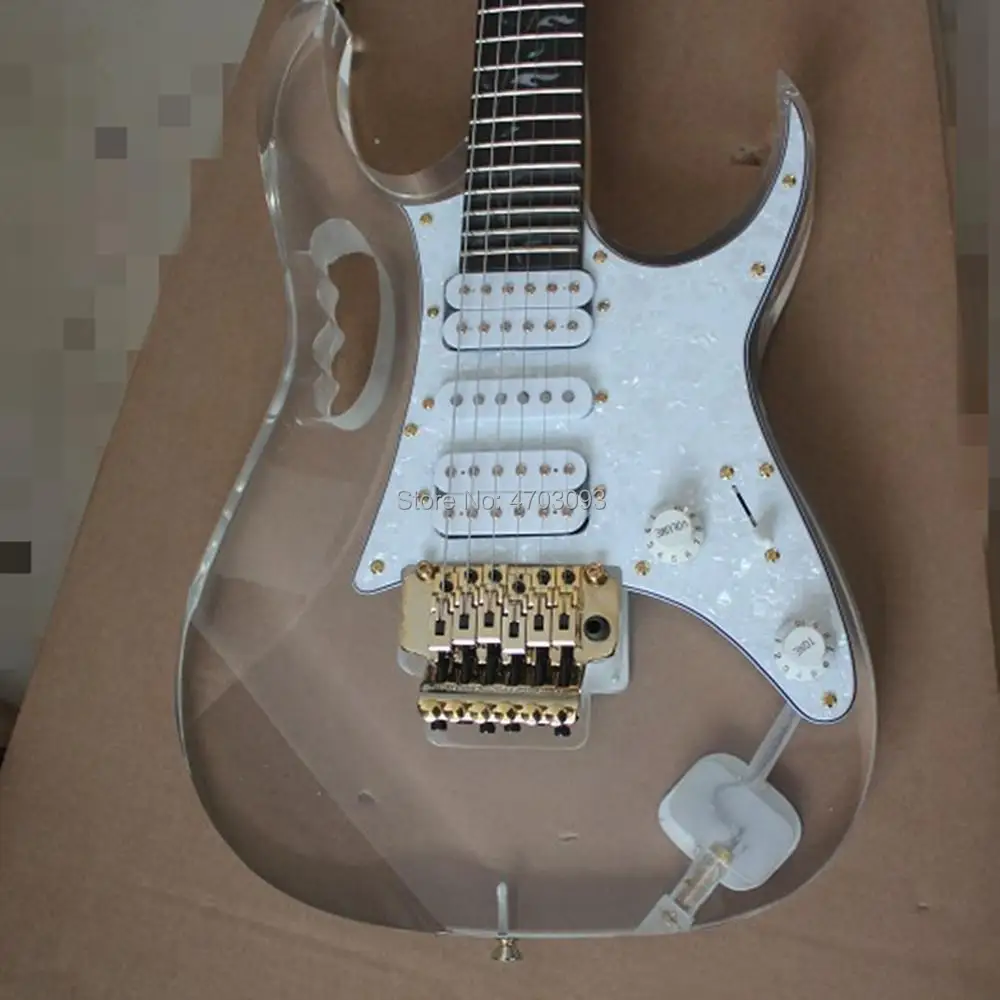 

Newest Custom Shop Classical Iban Model,6 Strings Acrylic Electric Guitar ,Golden Hardware,Ebony Fretboard,Free shipping