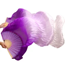 2018 New Arrivals High Quality Chinese Silk Fans 1 Pair Handmade Silk Belly Dance FansPurple+Light purple+White Colors 180*90 cm 2018 New Arrivals High Quality Chinese Silk Fans 1 Pair Handmade Silk Belly Dance FansPurple+Light purple+White Colors 180*90 cm