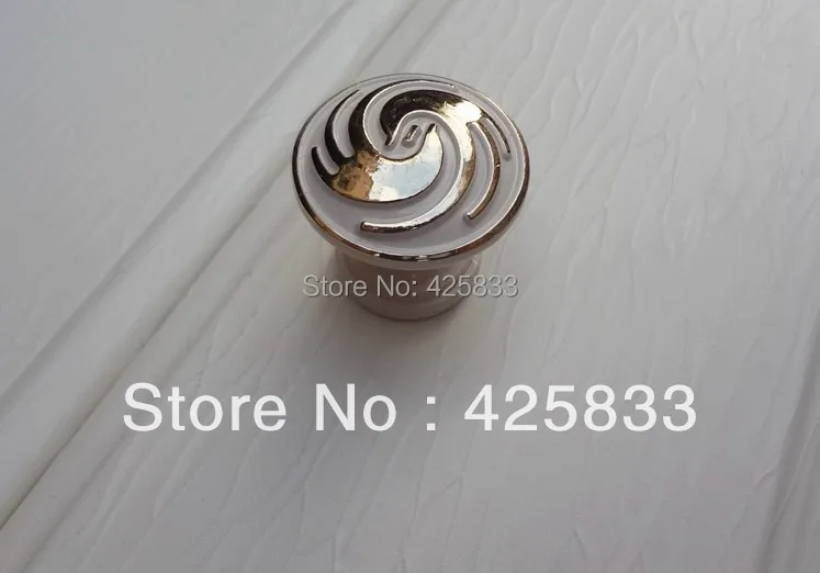 

10pcs Single Hole Ivory White Kitchen Knobs Round Gold Baby Drawer Handles Cabinet Pulls