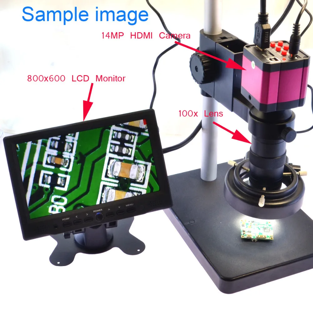 Full HD 1080P 30MP 60FPS промышленный паяльный микроскоп камера HDMI 2K монокулярное видео камера цифровая лупа для ремонта печатных плат