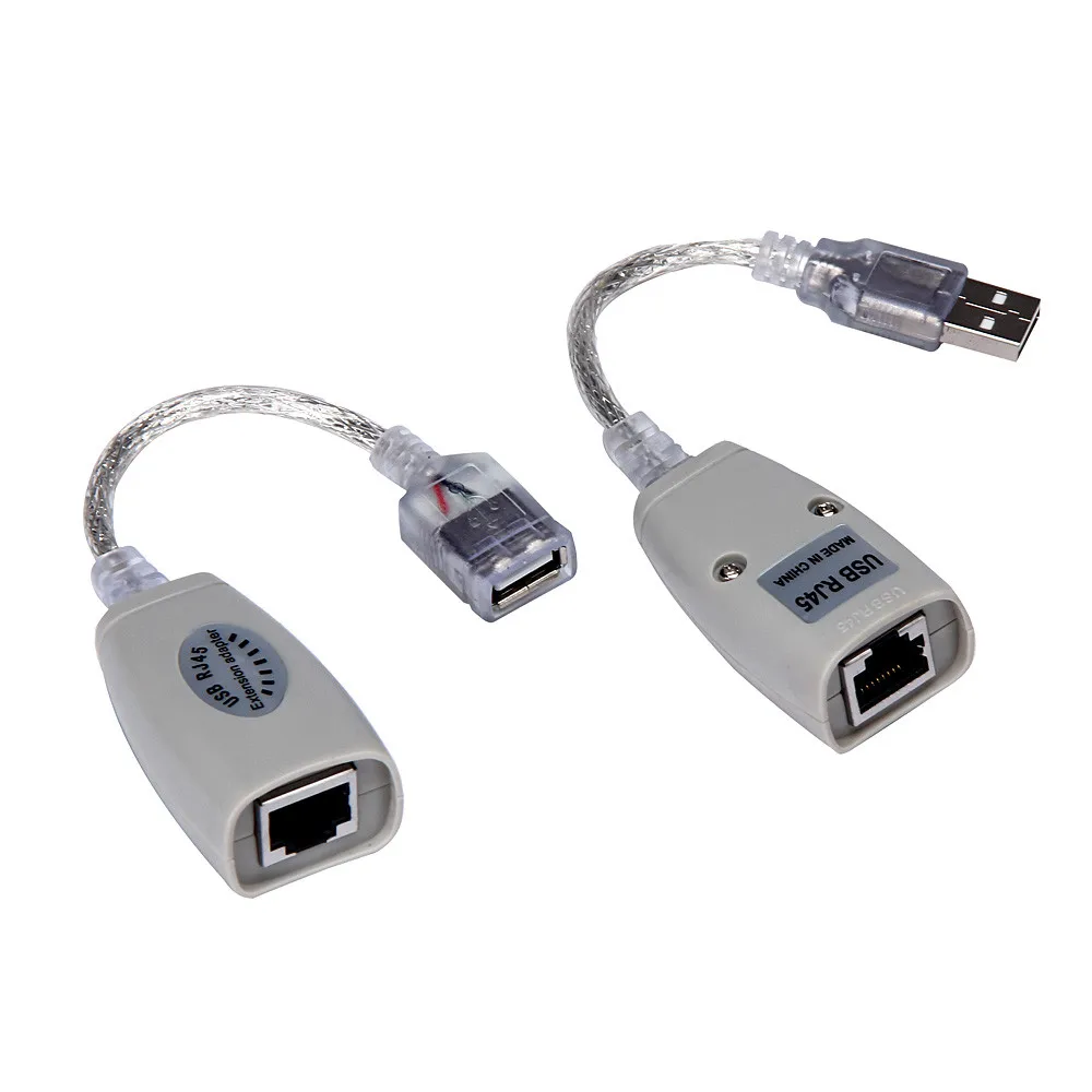 

USB Expansion Adapter, up to 150 feet using CAT5 RJ45 LAN cable converter signal amplifier and network connection#5￥