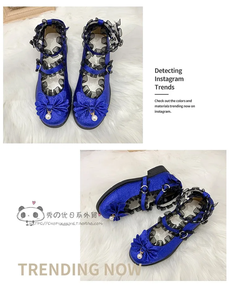 Kawaii/вечерние туфли в стиле Лолиты для девочек; туфли принцессы с бантом и кружевом; обувь в японском стиле на среднем каблуке для костюмированной вечеринки; обувь в стиле Лолиты