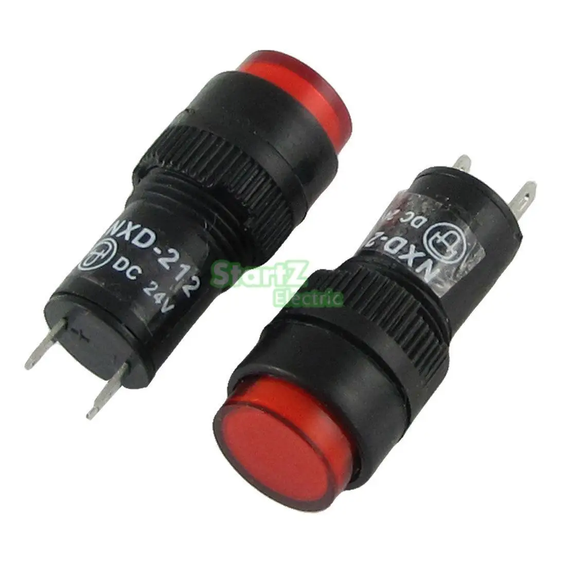 12mm AC 220V Metal Red Indicator Light Signal Lamp Thread Mounted 