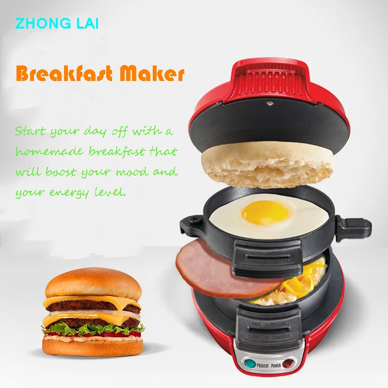 

Waffle Maker Multi-function Breakfast Machine Hamburger Muffin Machin