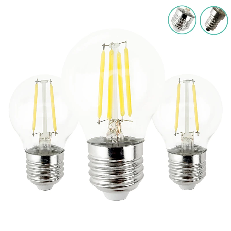 Светодиодсветильник лампа накаливания 4 Вт 8 12 16 Светодиодная E27 стеклянная с