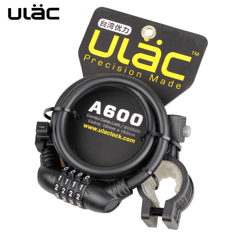 

ULAC 4-Digital Code Password Bicycle Lock Anti-theft Strong Cable Lock For Bike Chain Wheel Multi Function MTB Road Bike Lock