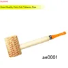 RU-MUXIANG 5Pcs CornCob Tobacco Pipe for Beginner Smoker Small Plastic Mouthpiece Wooden Stem Straight Pipe ae01/02/03/07/05 ► Photo 3/6